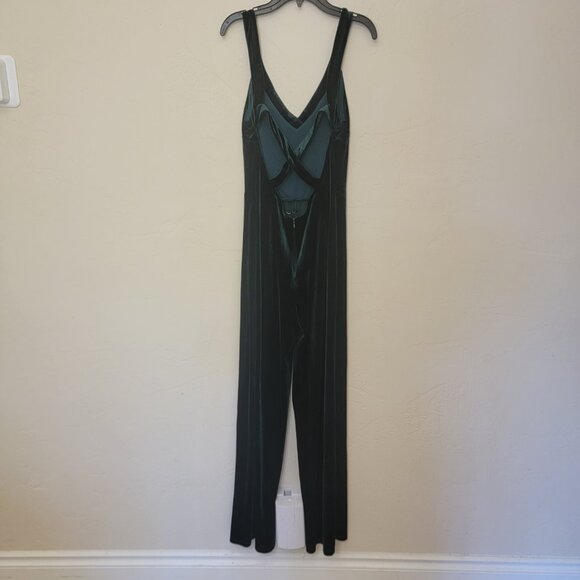 Lulus Perfectly Classy Green Velvet Strappy Jumpsuit, #2239436, Size S, $55 - Picture 4 of 8